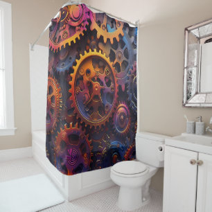 Gears Shower Curtain