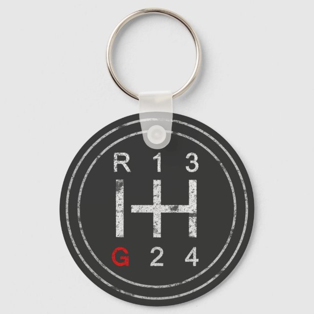 Gearshift Knob Syncro T3 Vanagon Classic Car Key Ring (Front)