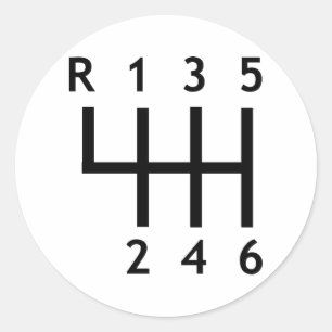 Gearshift - Race Classic Round Sticker