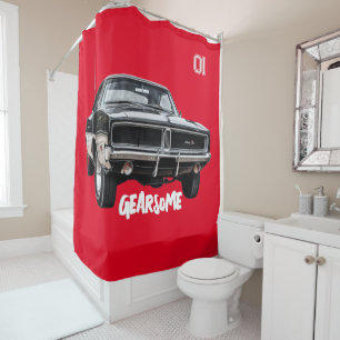 Gearsome shower curtain