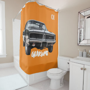 Gearsome shower curtain