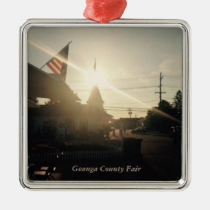 Geauga County Fair, Ohio Holiday Card Metal Tree Decoration