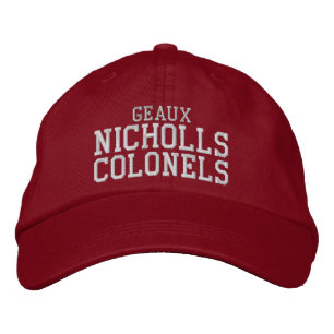 geaux nicholls colonels - red embroidered hat