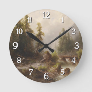 Gebirgsbach – Albert Rieger Round Clock