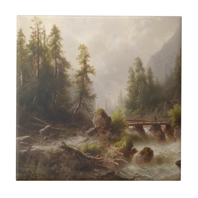 Gebirgsbach – Albert Rieger Tile (Front)