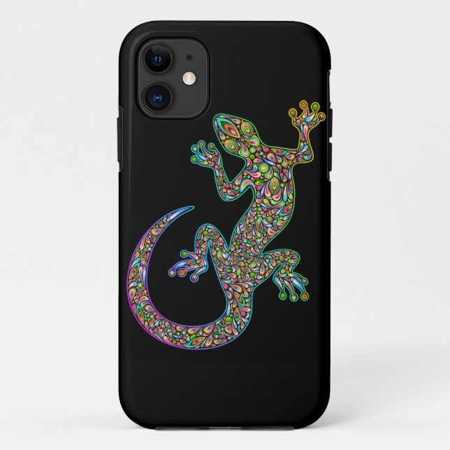 Geck Gecko Psychedelic Design iPhone 5 Cases (Back)