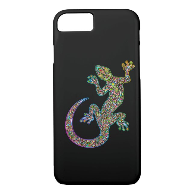 Geck Gecko Psychedelic Design iPhone 7 case (Back)