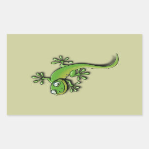 Gecko 2 rectangular sticker