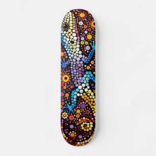 Gecko - Aboriginal Style - Skateboard Deck