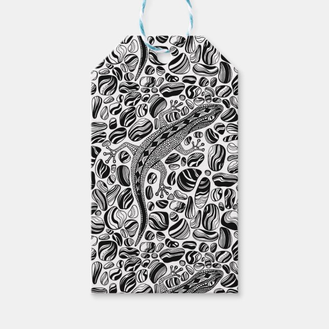 Gecko and pebbles gift tags (Front)