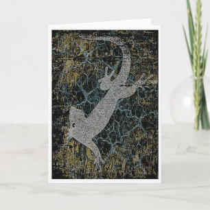 Gecko (Antique design) Greeting Card
