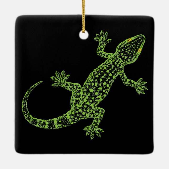 Gecko Ceramic Tree Decoration (Back)