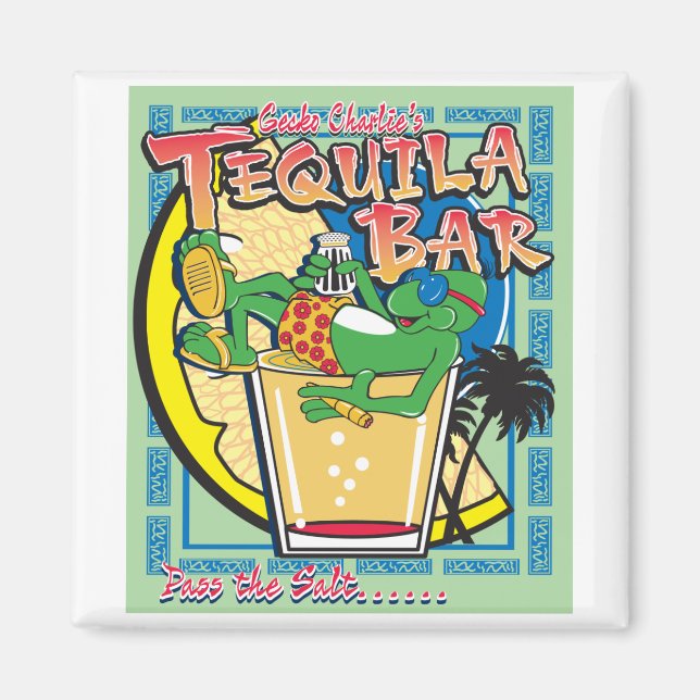Gecko Charlies Margarita Bar Magnet (Front)