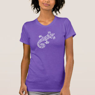 Gecko graphic white out ladies t-shirt