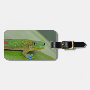 gecko green taro luggage tag