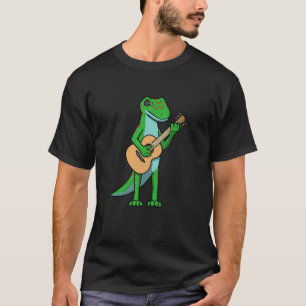 Gecko Guitar Player Hobby Musician T-Shirt