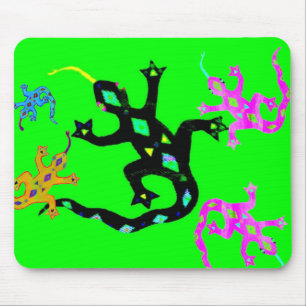 Gecko in Green2 Mouse Mat