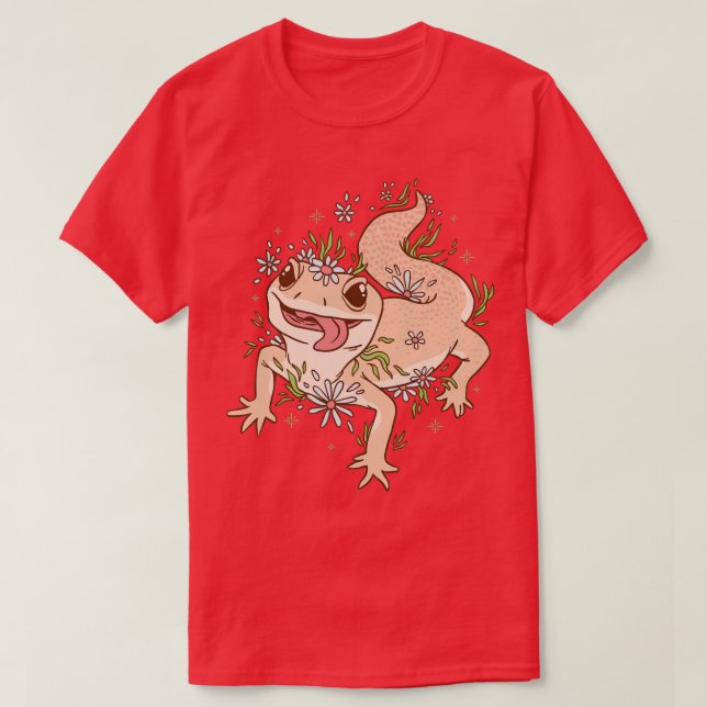 Gecko Lizard Reptile  Aesthetic T-Shirt (Design Front)