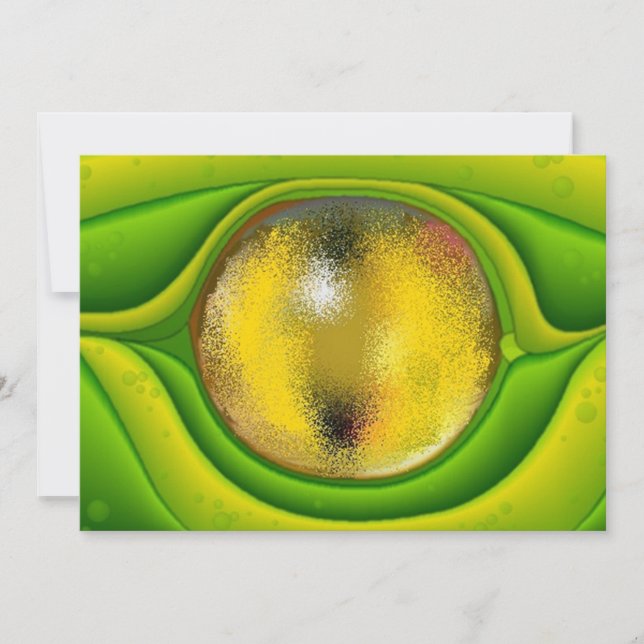 Gecko Lizard Reptile Eye Blank Invitations Invites (Front)