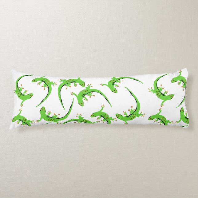 Gecko Lizard Reptile Pattern Body Cushion (Front)