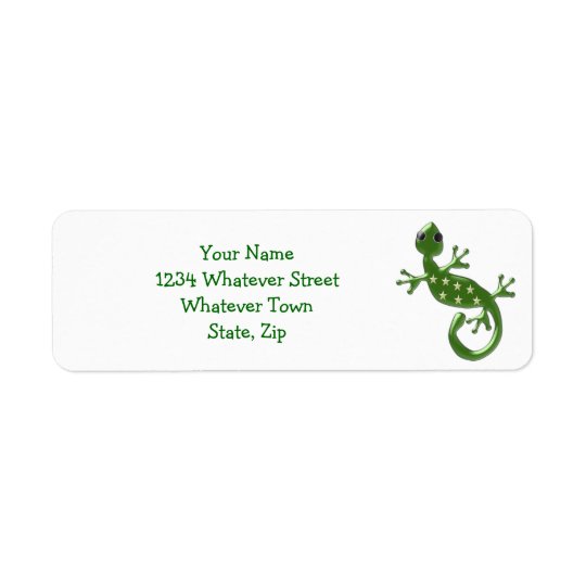Gecko Lizard Return Address Label