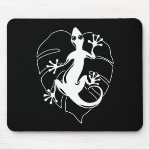 Gecko Lizard Silhouette Mouse Mat