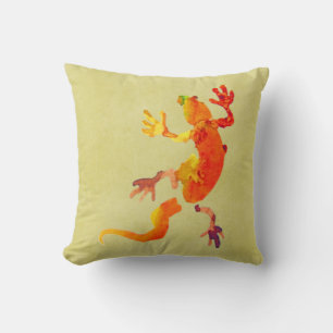Gecko lizard wildlife eco reptile cushion