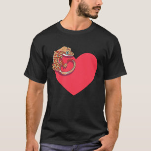 Gecko Love Crested Gecko Lover Gecko Heart Cute Cr T-Shirt