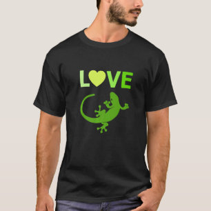 Gecko Lover Heart Love My Cute Gecko Pet Reptile P T-Shirt