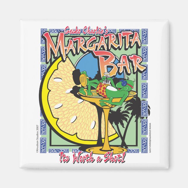 Gecko-margarita-LIMEDESIGN Magnet (Front)
