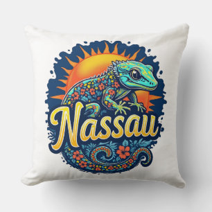 Gecko Nassau Bahamas Caribbean Cushion