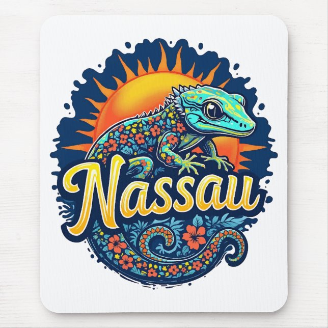 Gecko Nassau Bahamas Caribbean Mouse Mat (Front)