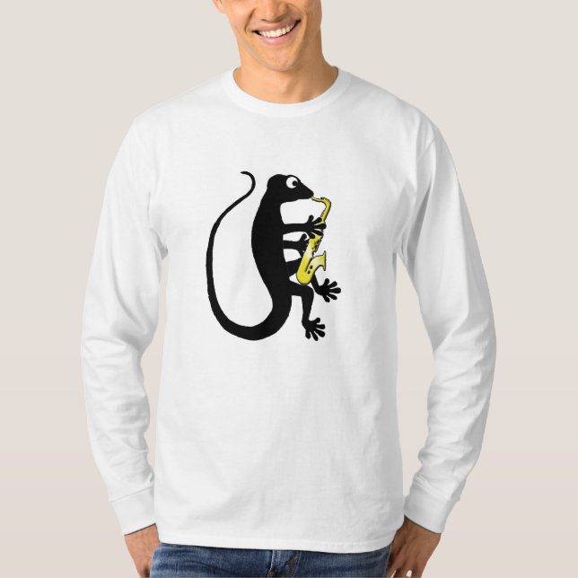 Gecko Saxophone Long Sleeve Shirt (Front)