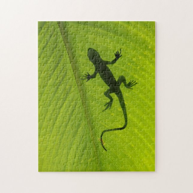 Gecko Silhouette Jigsaw Puzzle (Vertical)