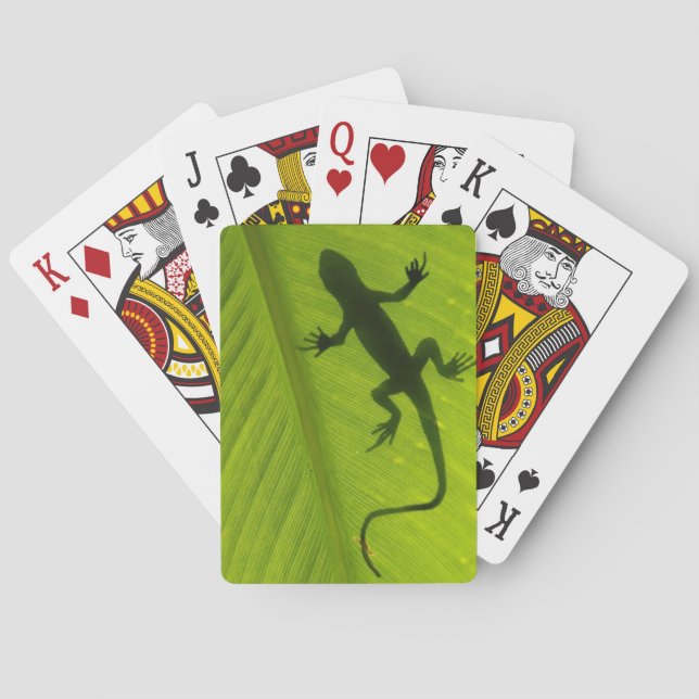 Gecko Silhouette Playing Cards (Back)