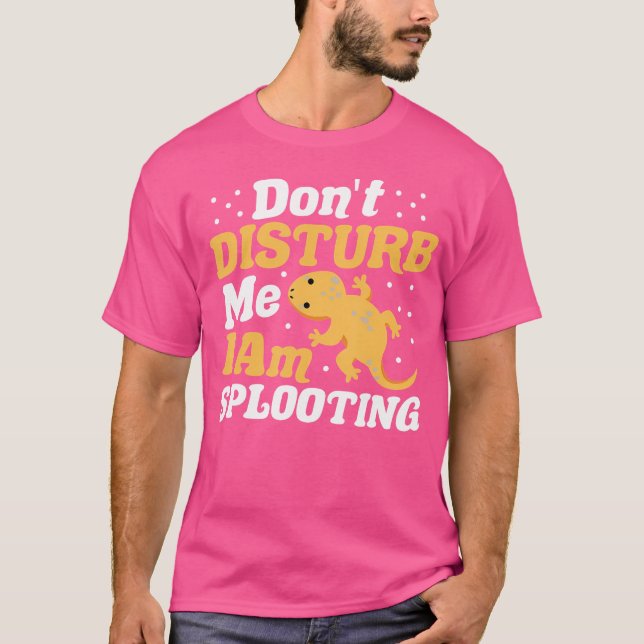 Gecko Sleeping Lizard Crested Leopard Gecko T-Shirt (Front)