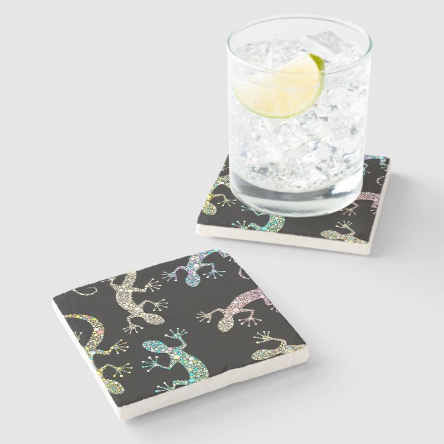 Gecko Stone Coaster (Side)