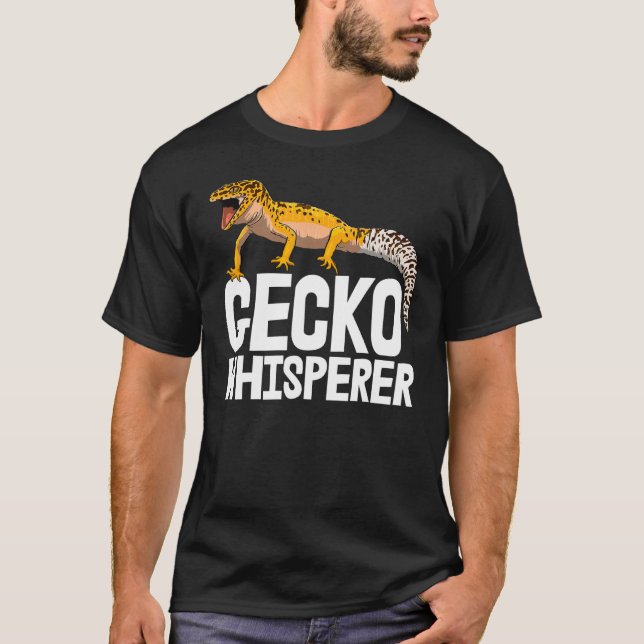 Gecko Whispherer Funny Gecko Reptile Men T-Shirt (Front)