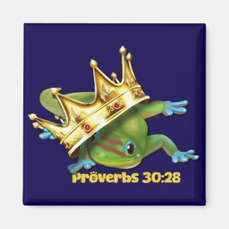 Gecko with crown—Proverbs Magnet
