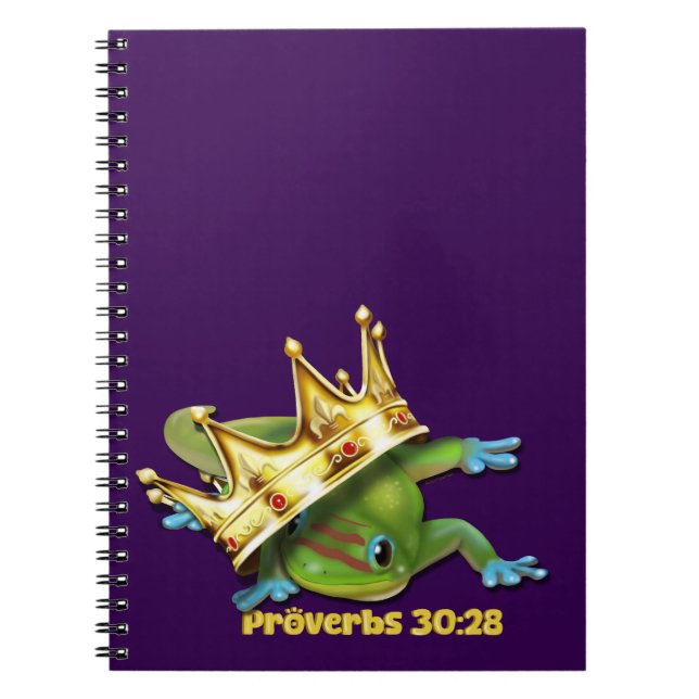 Gecko with crown—Proverbs  Notebook (Front)