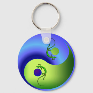 Gecko Yin Yang Key Ring