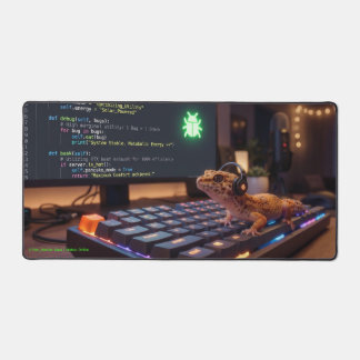 GeckoDev // Cyberpunk Programmer Extra Large Desk Mat