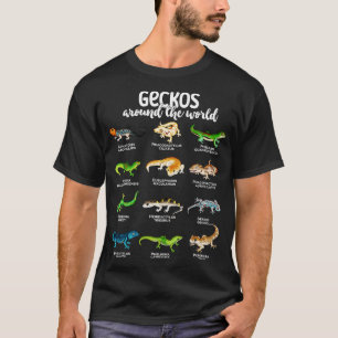 Geckos around the world Types of Geckos T-Shirt