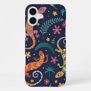 GECKOS PATTERN iPhone 16 PLUS CASE