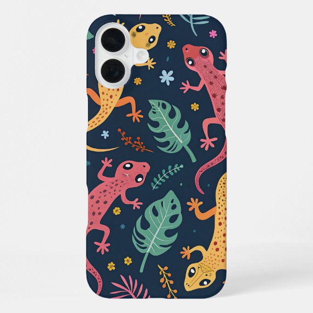 GECKOS PATTERN iPhone CASE (Back)