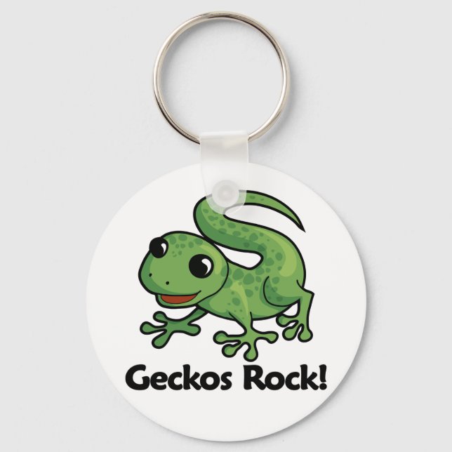 Geckos Rock! Key Ring (Front)