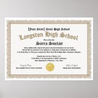 GED General High School Equivalency Diploma Copy