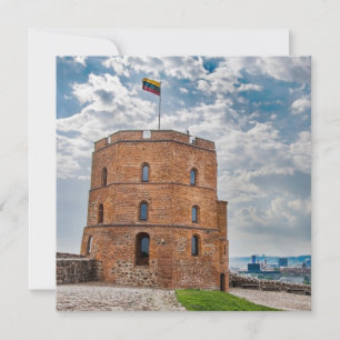 Gediminas tower in Vilnius, Lithuania Card