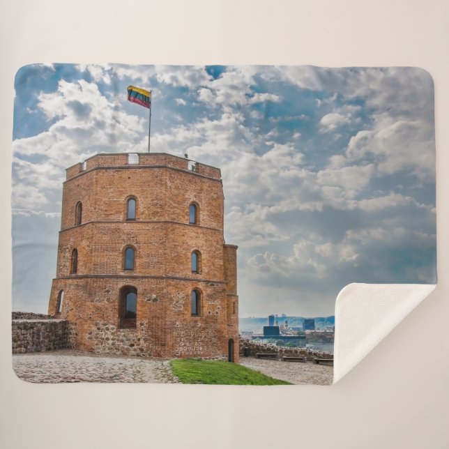 Gediminas tower in Vilnius, Lithuania Sherpa Blanket (Front (Horizontal))