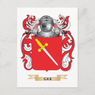 Gee Coat of Arms (Family Crest) Postcard